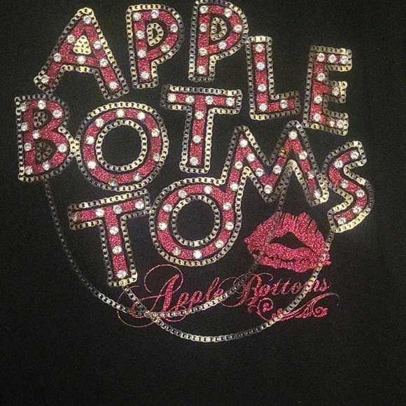 Apple Bottoms RARE FIND stretchy top with Vibrant Bling Graphic M - Picture 2 of 7